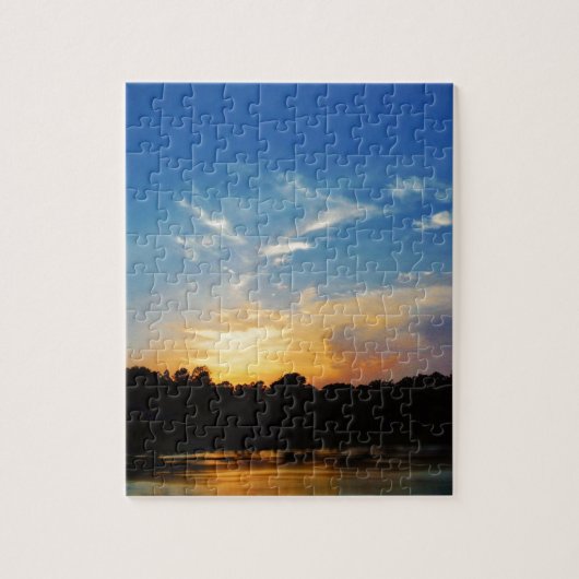 Mountain Lake Sunset Puzzle (Vertikal)