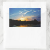 Mountain Lake Sunset Rechteckiger Aufkleber (Tasche)