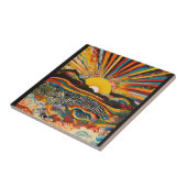 Mountain Lake Sunset Retreat Fliese (Seite)