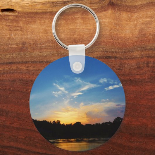 Mountain Lake Sunset Schlüsselanhänger (Vorderseite)