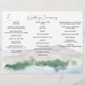 Mountain Lake Tri-Fold-Hochzeitsprogramm Flyer (Hinten)
