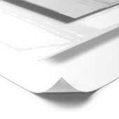 Mountain Lake View Trompe l'oeil Fake Window Poster (Ecke)