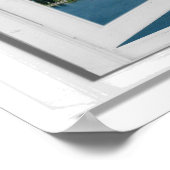 Mountain Lake View Trompe l'oeil Fake Window Poster (Ecke)