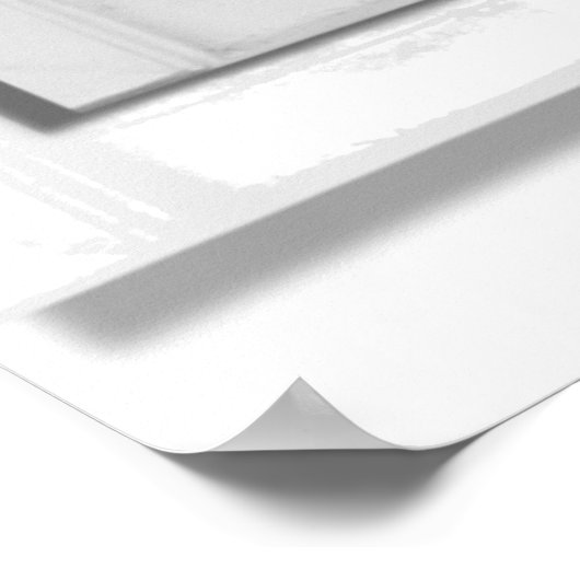 Mountain Lake View Trompe l'oeil Fake Window Poster (Ecke)