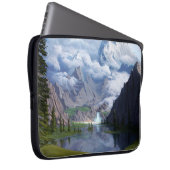 Mountain Lake Wasserfall digitale Kunst 3D Illustr Laptopschutzhülle (Vorne Rechts)