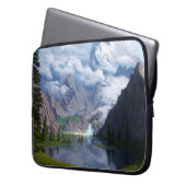 Mountain Lake Wasserfall digitale Kunst 3D Illustr Laptopschutzhülle (Vorderseite Links)