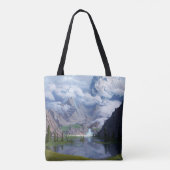 Mountain Lake Wasserfall digitale Kunst 3D Illustr Tasche (Rückseite)