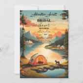 Mountain Lake Wedding Brautparty Einladung (Vorderseite)