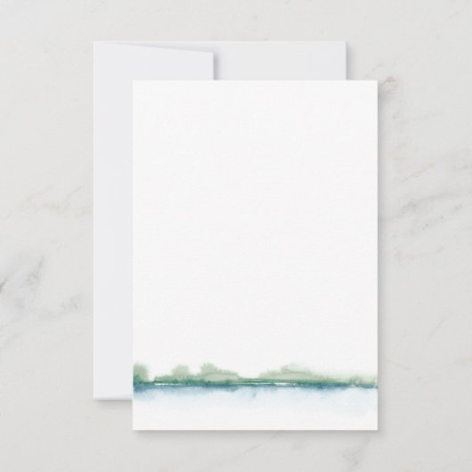 Mountain Lake Wedding RSVP Card Einladung (Rückseite)