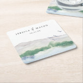 Mountain Lake Wedding Untersetzer (angewinkelt)