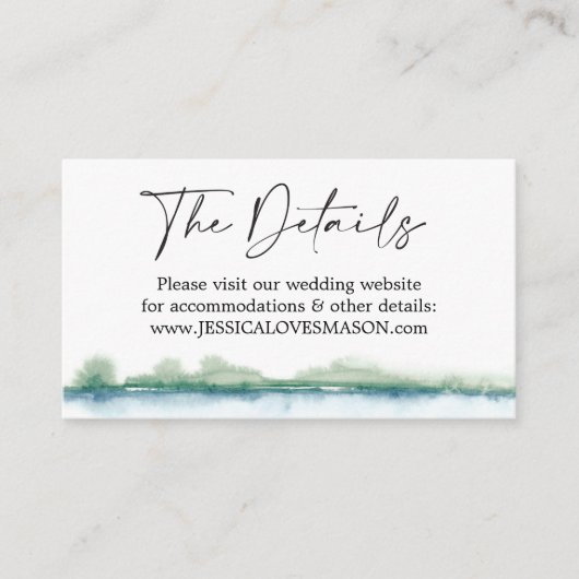 Mountain Lake Wedge Website Beilage Card Begleitkarte (Vorderseite)