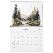 Mountain Lakes and Streams Watercolors Kalender (Feb 2027)