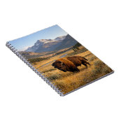 Mountain Landscape American Bison Notizblock (Rechte Seite)