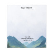 Mountain Landscape Bible Verse  Notizblock (Vorderseite)