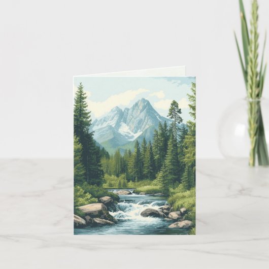 Mountain Landscape Bible Verse Sage (Vorderseite)