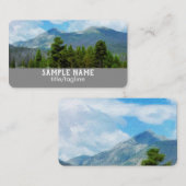 mountain landscape nature art custom visitenkarte (Vorne/Hinten)