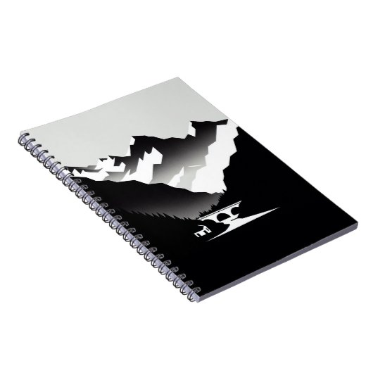 Mountain Landscape Notebook Notizblock (Rechte Seite)