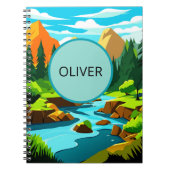 Mountain Landscape Notebook, Oliver Adventure Note Notizblock (Vorderseite)