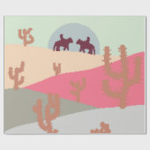 Mountain landscape peaks on sunset on panoramic vi geschenkpapier (Flach)