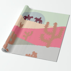 Mountain landscape peaks on sunset on panoramic vi geschenkpapier