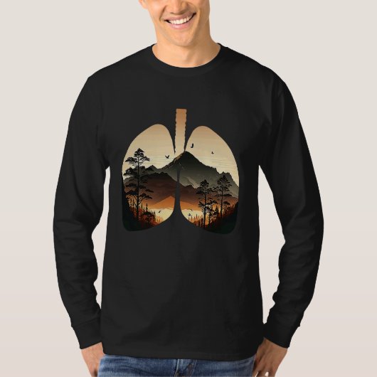 Mountain Landscapes sunsets and lakes climber moun T-Shirt (Vorderseite)
