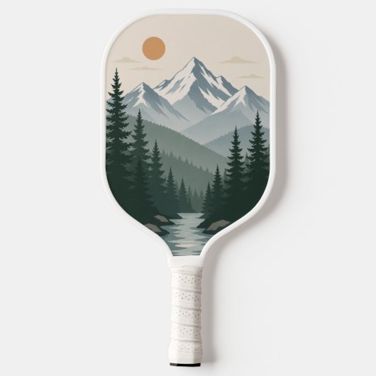 Mountain-Landschaft-Pickleball-Schläger Pickleball Schläger (Rückseite)