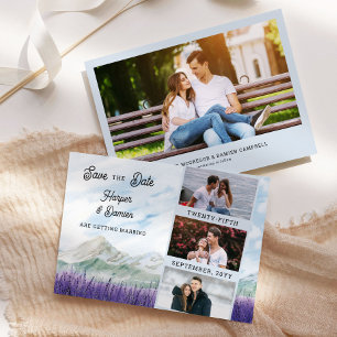 Mountain Lavender 4 Foto Hochzeit Save The Date