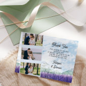 Mountain Lavender 4 Foto Wedding Dankeskarte