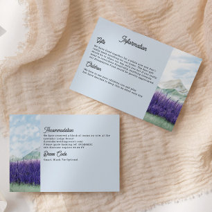 Mountain Lavender Hochzeitsinformationen Begleitkarte