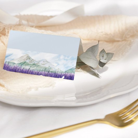 Mountain Lavender Light Blue Wedding Platzkarte