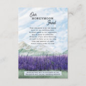 Mountain Lavender Wedding Honeymoon Fund Begleitkarte (Vorderseite)