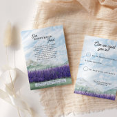 Mountain Lavender Wedding Honeymoon Fund Begleitkarte
