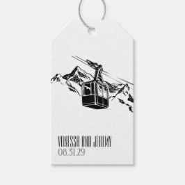 Mountain Liebe Dusty Blue Wedding Geschenkanhänger