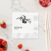 Mountain Liebe Dusty Blue Wedding Serviette (Beispiel)