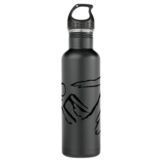 Mountain Line Art Wasserflasche Edelstahlflasche (Vorderseite)