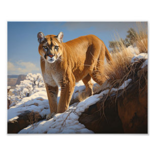 Mountain Lion AI Foto Print