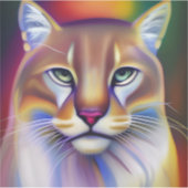 Mountain Lion Art Aufkleber (Vorderseite)