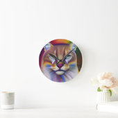 Mountain Lion Art Runde Wanduhr (Zuhause)