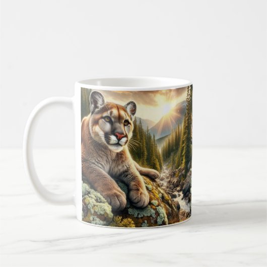 Mountain Lion Big Cat Kaffee Tasse (Links)