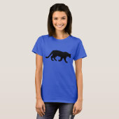 Mountain Lion Cougar Silhouette T-Shirt (Vorne ganz)
