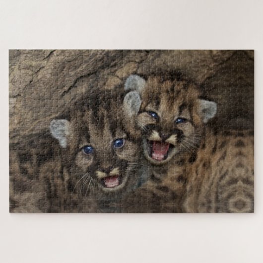 Mountain Lion Cubs Puzzle (Horizontal)