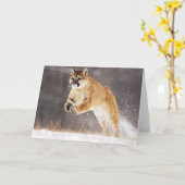 Mountain Lion Greeting Card Karte (Gelbe Blume)