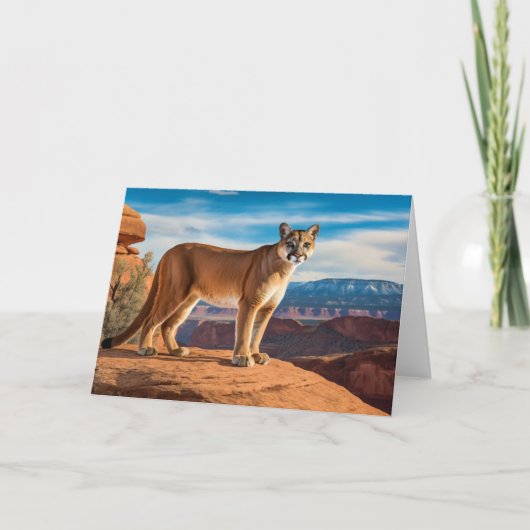 Mountain Lion Grußkarte Karte (Vorderseite)