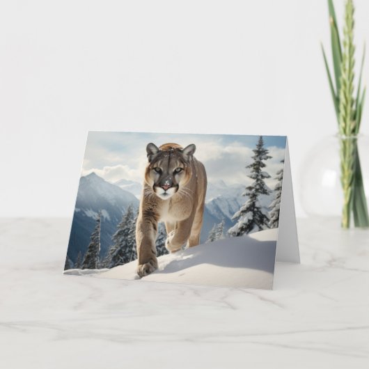 Mountain Lion Grußkarte Karte (Vorderseite)