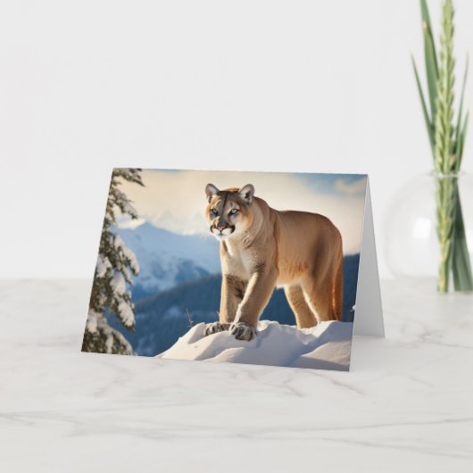 Mountain Lion Grußkarte Karte (Vorderseite)