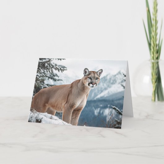 Mountain Lion Grußkarte Karte (Vorderseite)