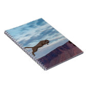 Mountain Lion Jumping Morning Skysprung, Löwe, Tie Notizblock (Rechte Seite)