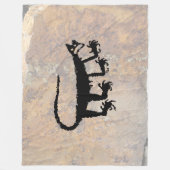 Mountain Lion Petroglyph Fleecedecke (Vorderseite)
