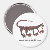 Mountain Lion Petroglyph Magnet (Vorderseite/Rückseite)