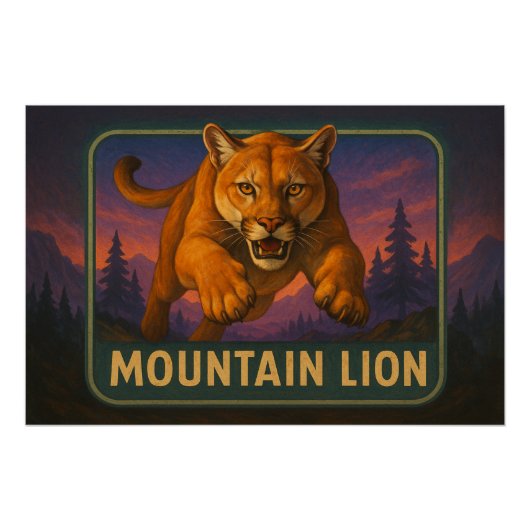 Mountain Lion Poster (Vorderseite)